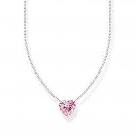 Thomas Sabo Ezüst nyaklánc rózsaszín szív alakú medállal KE2211-051-9-L45v